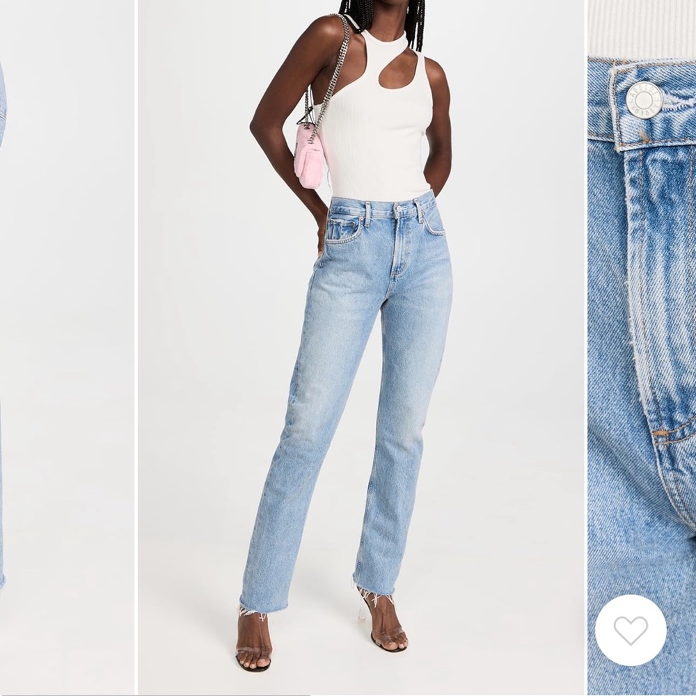 AGOLDE Cherie High Rise Straight Jeans in Tone - Picture 4 of 8